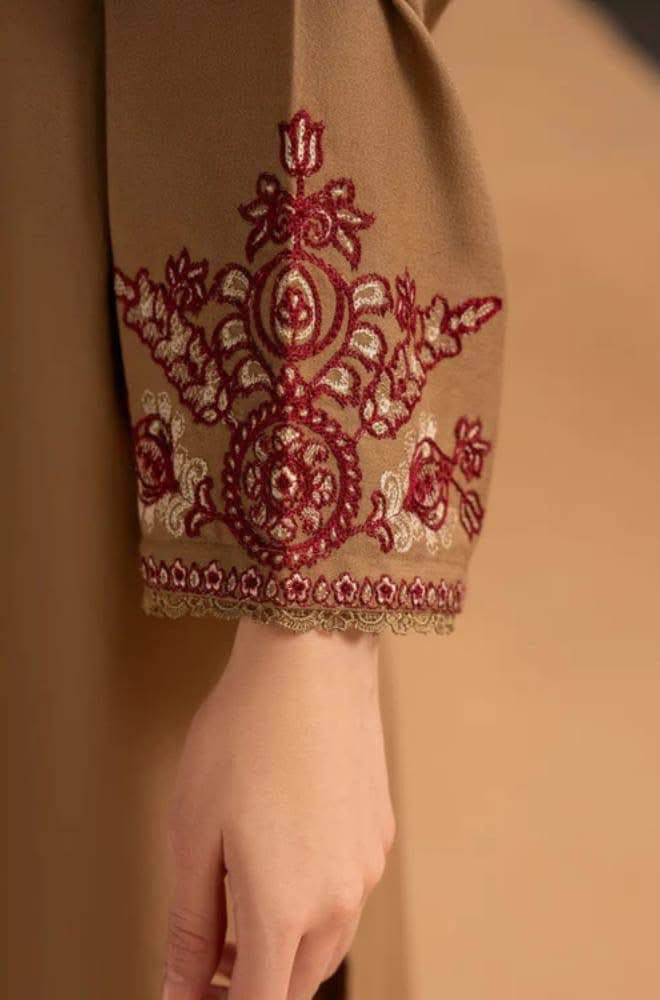 Winter Unstitched 3PC Dhanak Embroidered Suit - SS0418