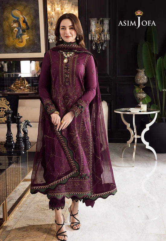MAJESTIC EMBROIDERED 3PC LAWN SUIT